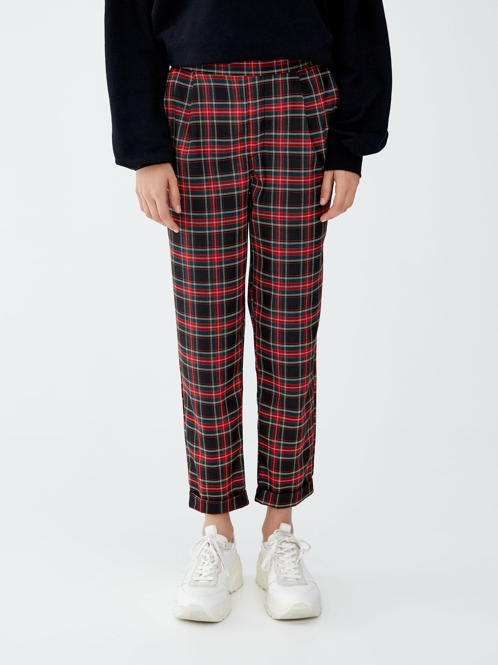 

Брюки Pull & Bear 5678/306/400-ADMP S Красные с черным