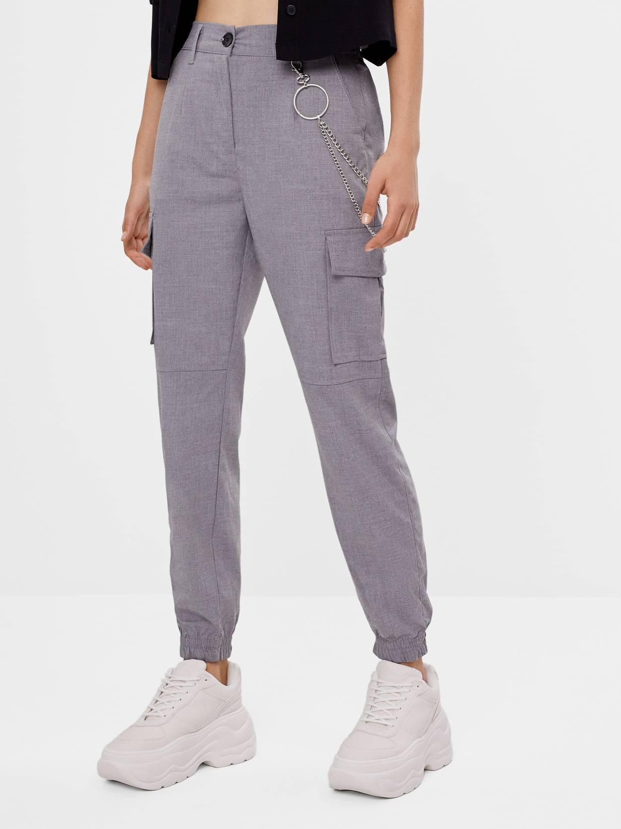 

Брюки Bershka 5258/545/812-ABKU 34 Серые
