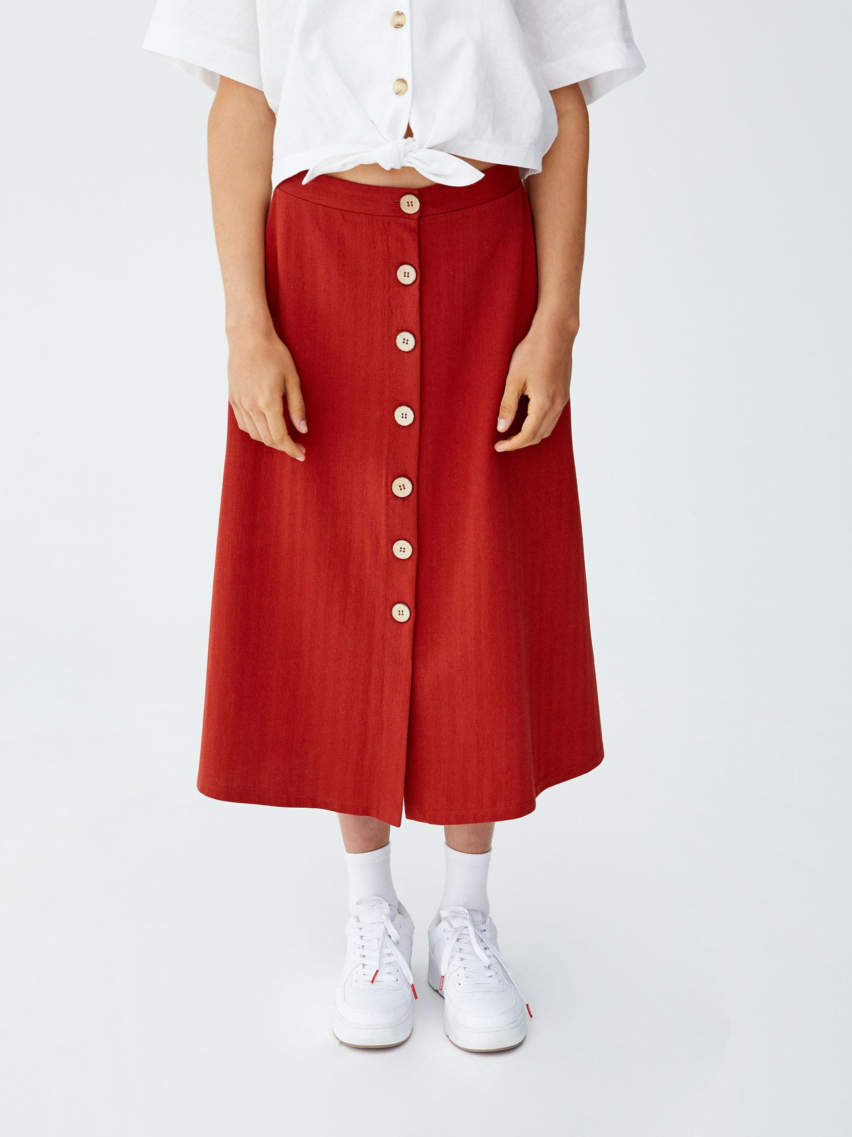 

Юбка Pull & Bear 9398/370/701-ACVB S Кирпичная