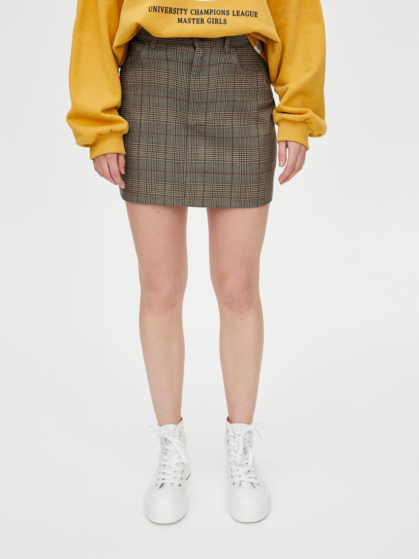 

Юбка Pull & Bear 5398/321/711-ACGB L Бежевая