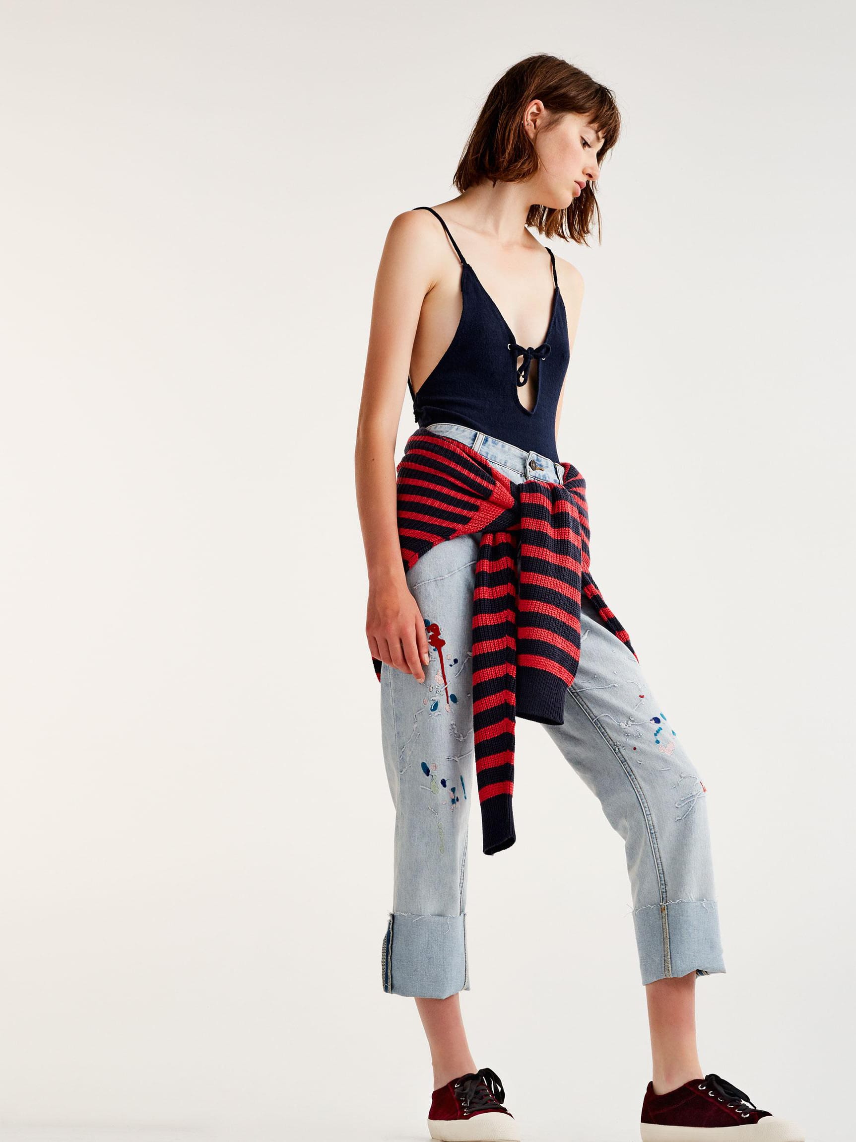 

Джинсы Pull & Bear 9685/301/406-ABED 38 Голубые с разноцветным