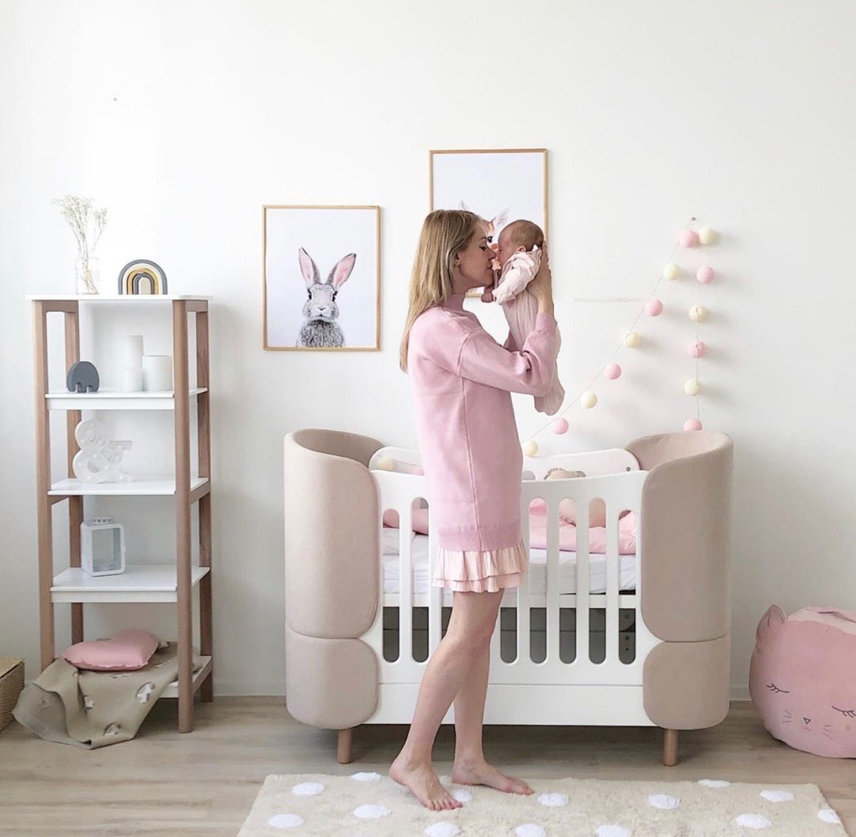 

Кроватка Soft с матрасом MoonTime Бежевая 74*143 см с расширением до 173см