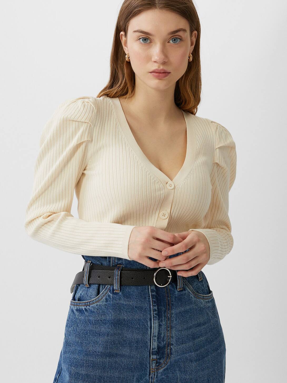 

Кардиган Stradivarius 01610961006 L Бежевый
