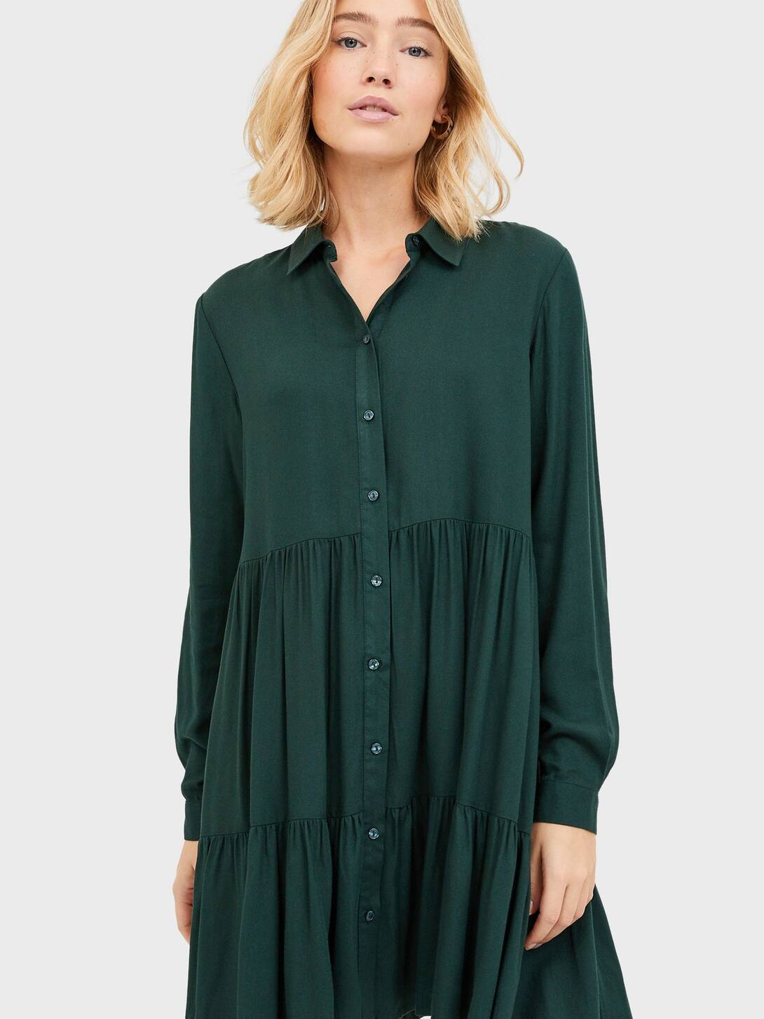

Платье Stradivarius 06370654520 S Изумрудное