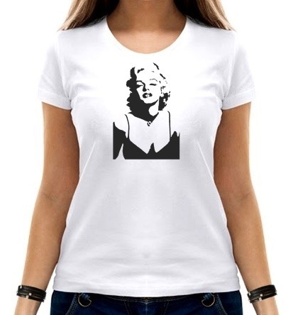 

Футболка женская Мерлин Монро  белая, Футболка женская Мерлин Монро L белая