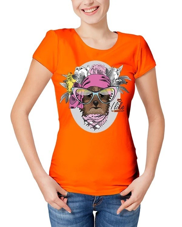 

Футболка женская Файна крамнычка "I like to dress up-2" Оранжевый M (53000-1063)