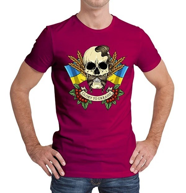 

Футболка мужская Файна крамнычка "Козак череп" Бордо XXXL (53000-1213)