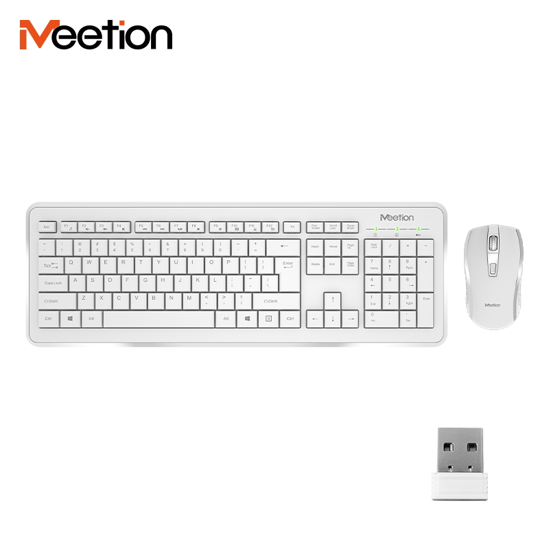 

Беспроводная клавиатура и мышка набор Combo MeeTion Keyboard/Mouse Wireless 2.4G MT-C4120 |RU/EN| White