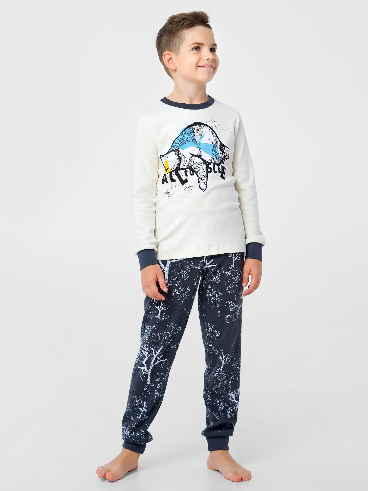 

Пижама Smil 128 Молочный-рисунок-черный 104499