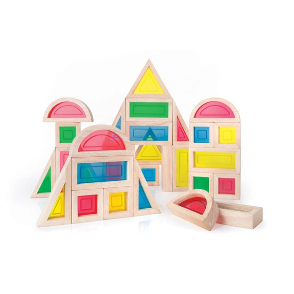 

Игровой набор блоков Guidecraft Block Play Большая радуга, 14 см, 30 шт. (G3016)