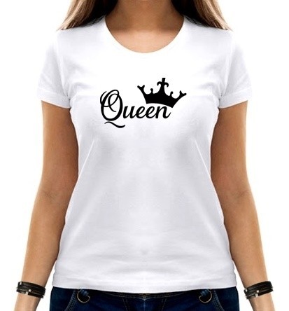 

Футболка женская Qeen  белая, Футболка женская Qeen S белая