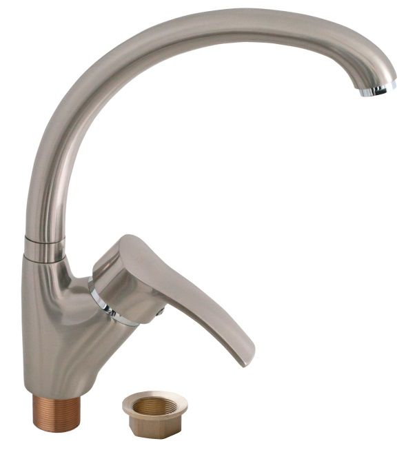 

Смеситель для кухни Globus Lux QUEENSLAND GLQU-0203S-BIG ST STEEL