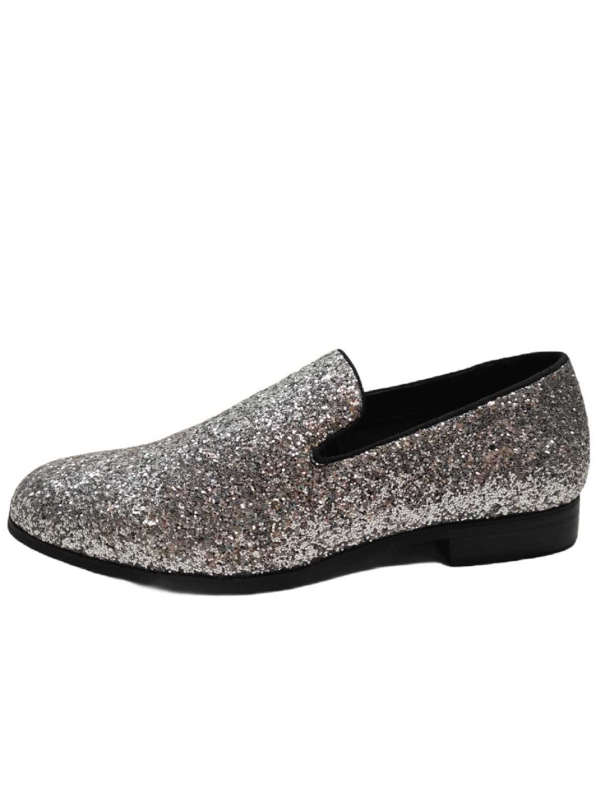 

Мужские туфли INC Mens Triton silver черные с серебристыми блестками 44р. (стелька прибл. 27 см )