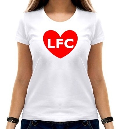

Футболка женская LFC сердце  белая, Футболка женская LFC сердце M белая