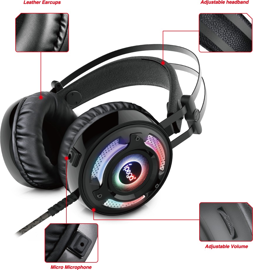 

Игровая Гарнитура iPega Game LED с RGB-подсветкой для Xbox/ПК/PS4