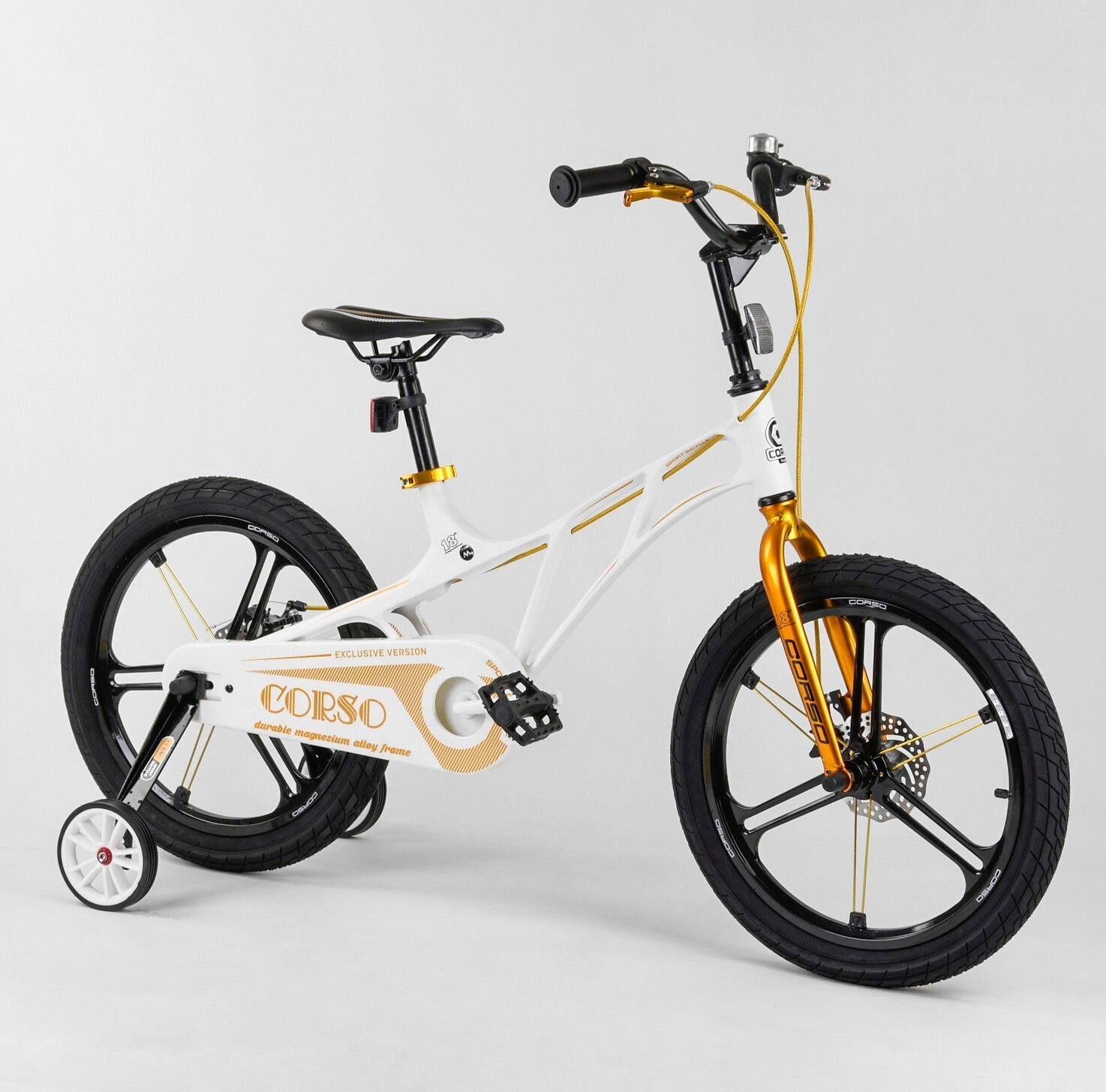 

Велосипед магниевый 18" дюймов 2-х колёсный "CORSO" LT-20600 белый