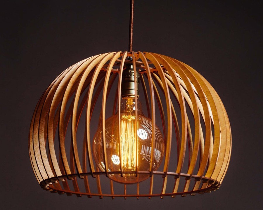 

Люстра деревянная Wood Сонце 42/29 см