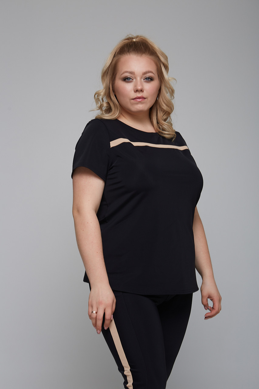 

Женская спортивная футболка Bodyplus Black + Biege  Черный - Бежевый 556728, Женская спортивная футболка Bodyplus Black + Biege XL Черный - Бежевый 556728