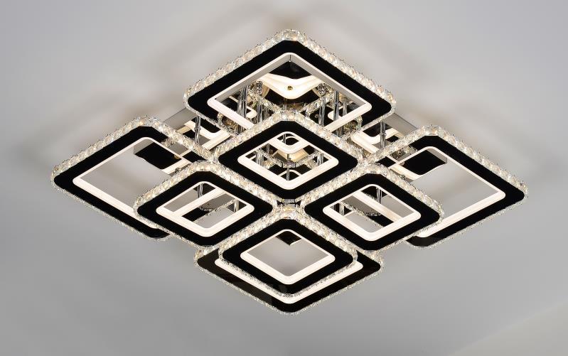 

Светодиодная хрустальная люстра SVLIGHT LED 2910/4+4 270W 3000-6000K+пульт