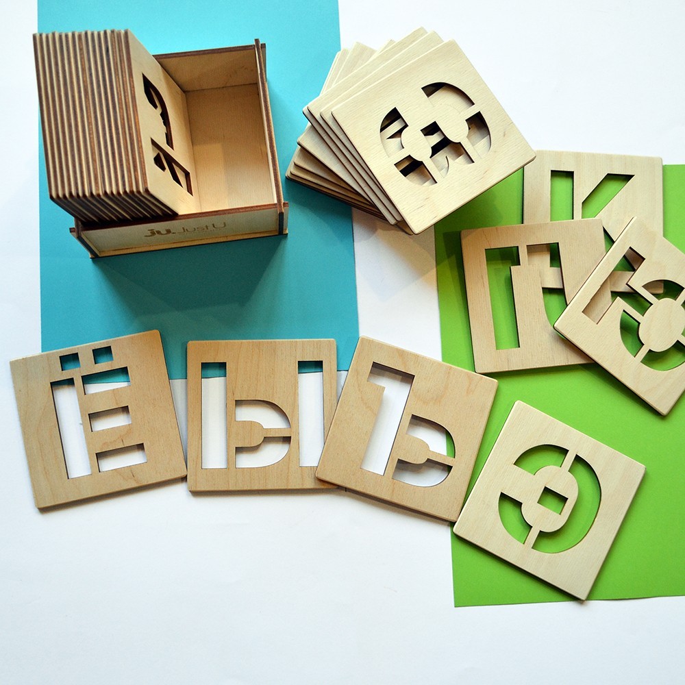 

Трафарет "Учим буквы" РУССКИЙ. Деревянные трафареты для запоминания алфавита.