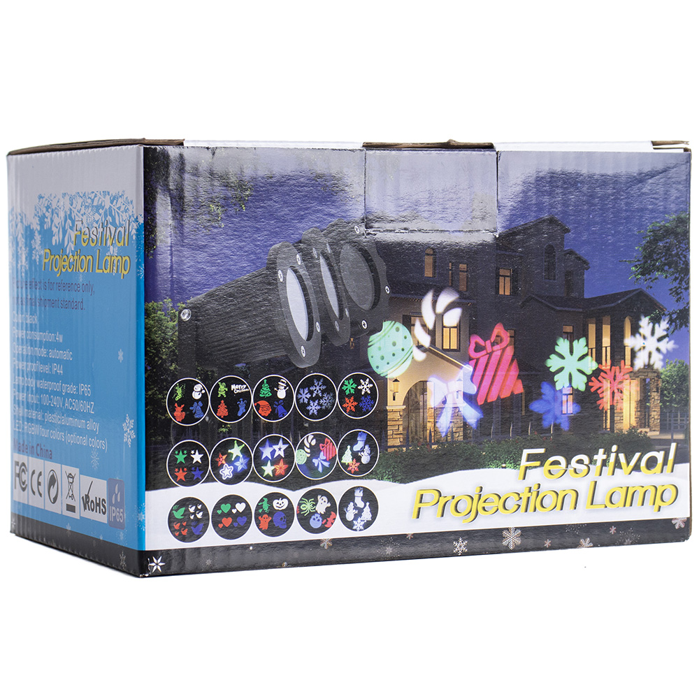 

Проектор лазерный уличный с рисунками Festival Projection Lamp