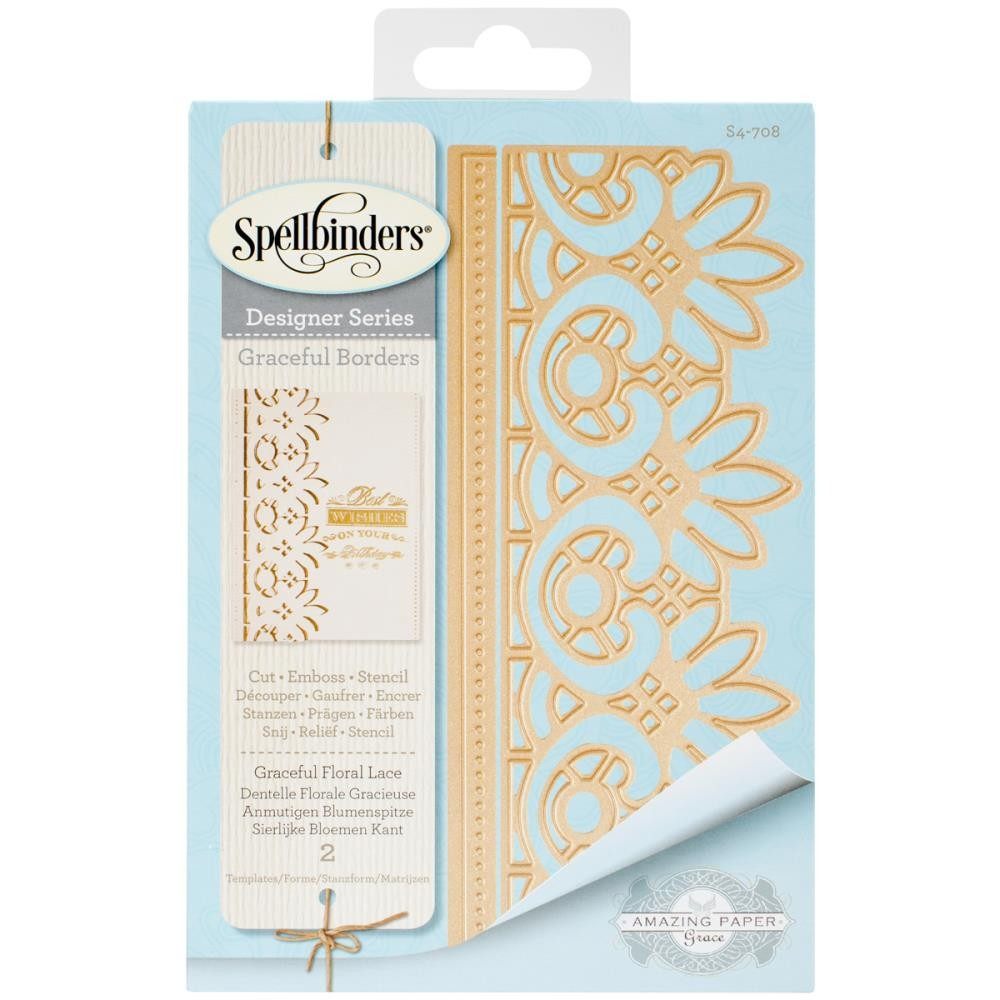 

Ножи для вырубки Spellbinders Card Creator Die - Graceful Floral Lace