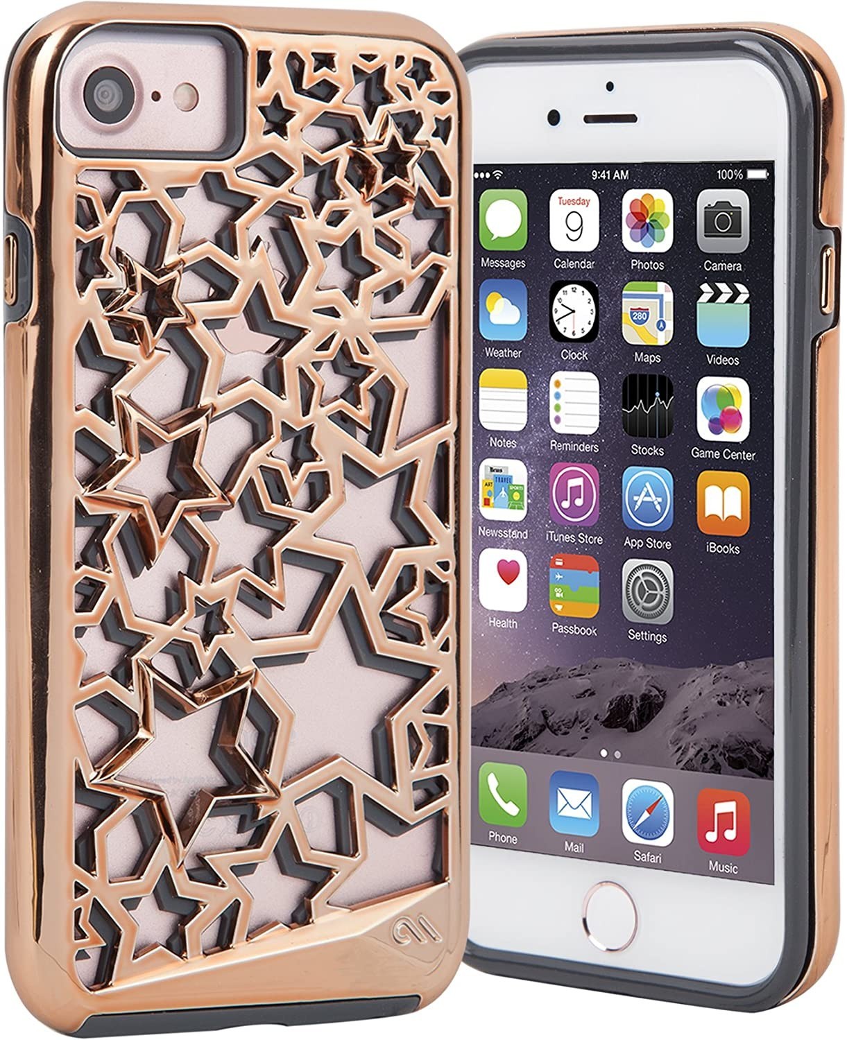 

Противоударный защитный чехол бампер Case-Mate Tough Layers Rose Star для iPhone 8 / 7 / 6s / 6 / SE 2020 CM034708X