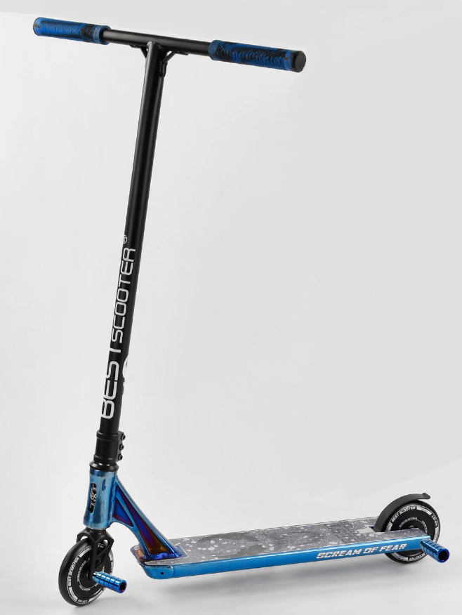 

Самокат трюковый Best Scooter "SIMBIOTE" HIC-система, ПЕГИ, алюминиевый диск и дека Black/Blue (102310)