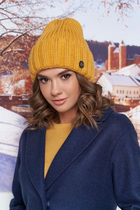 

Шапка женская осень-зима BRAXTON горчица Наоми