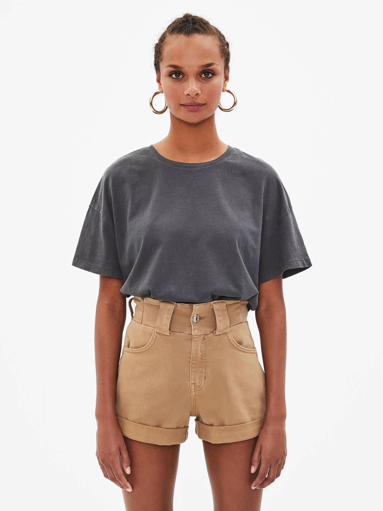 

Футболка Bershka 2168/880/807-ACXW M Темно-серая
