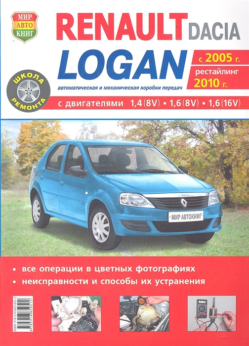 

Renault Dacia / Logan c 2005 г., рестайлинг 2010 г. (автоматическая и механическая коробки передач). Все операции в цветных фотографиях