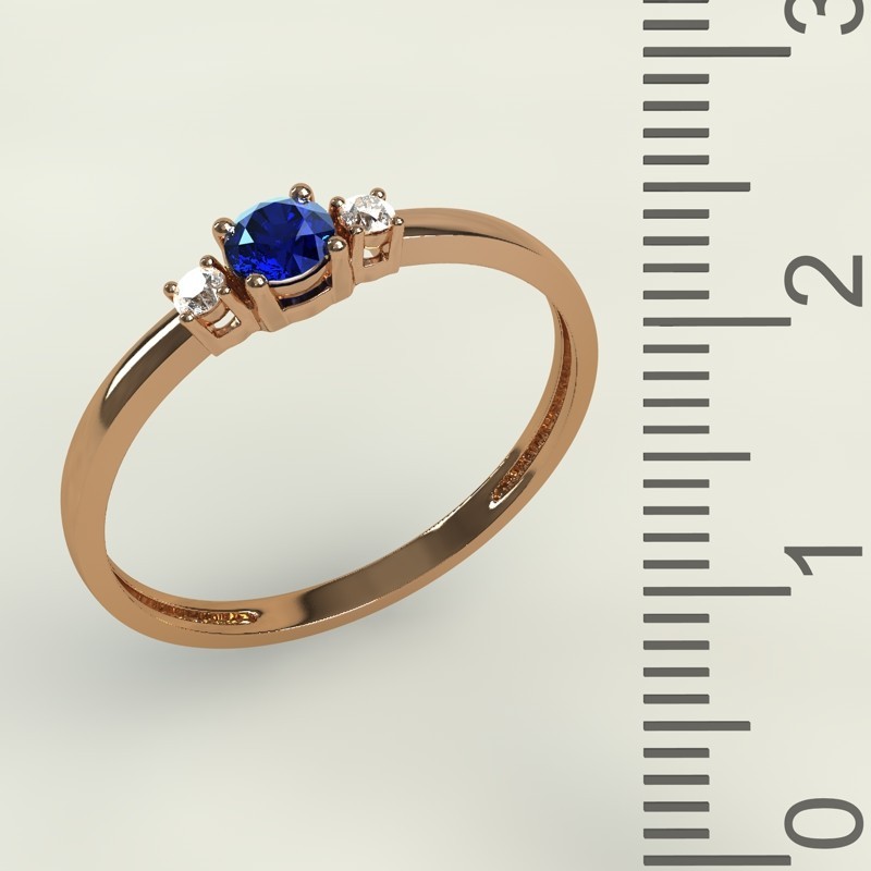 

Золотое кольцо с бриллиантами 5156B239 0,05карат Размер16