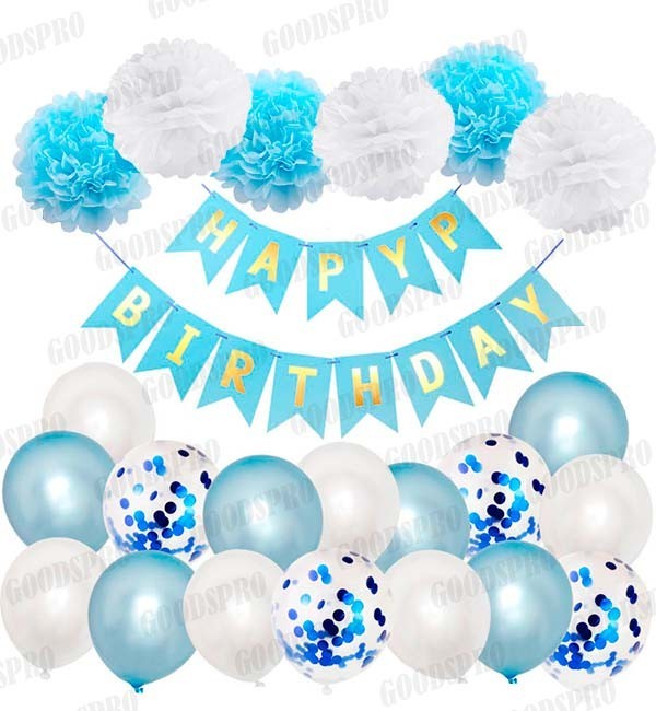 

Праздничный набор воздушных шаров "Blue&White", (23 предметов)
