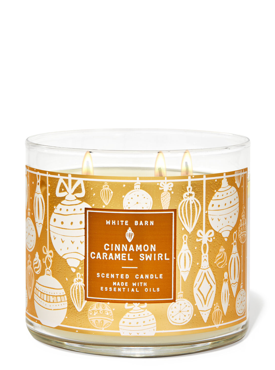 

Свеча ароматизированная CINNAMON CARAMEL SWIRL Bath & Body Works BBW0045W 411 г Молочный