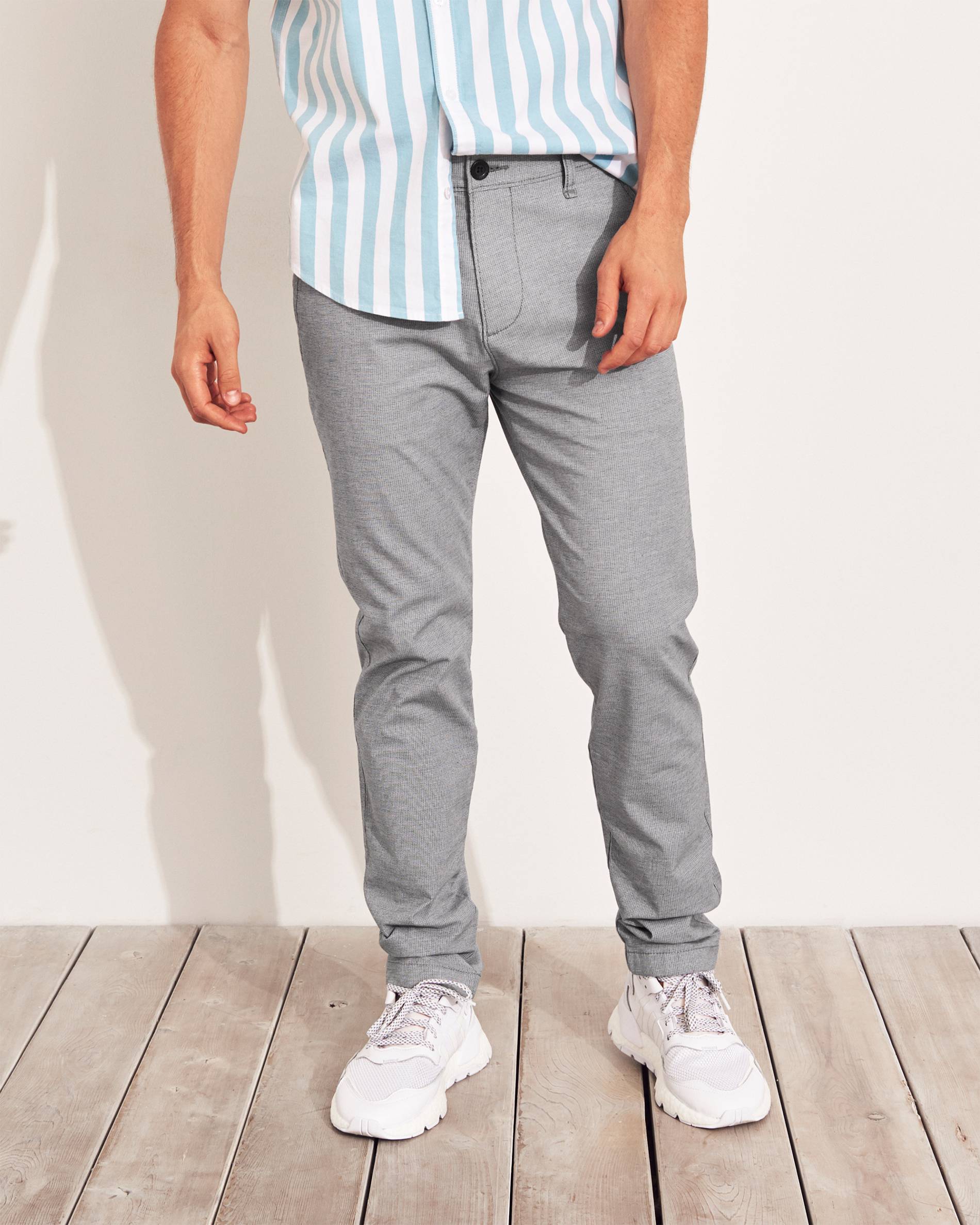 

Брюки мужские - брюки Skinny Chino Hollister HC7655M 32/32 Серый