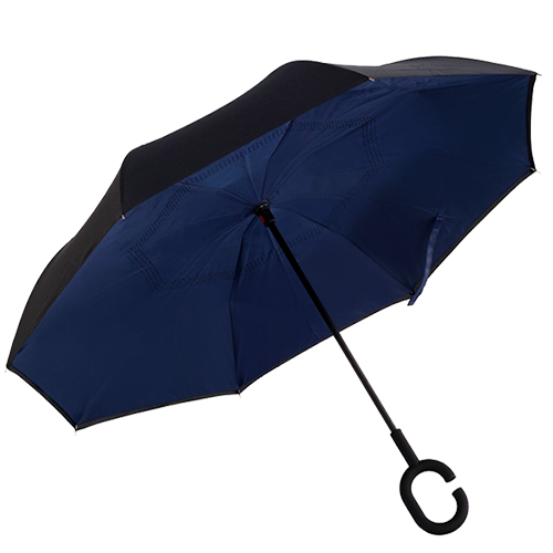

Зонт наоборот Up-brella умный зонт-трость темно синий