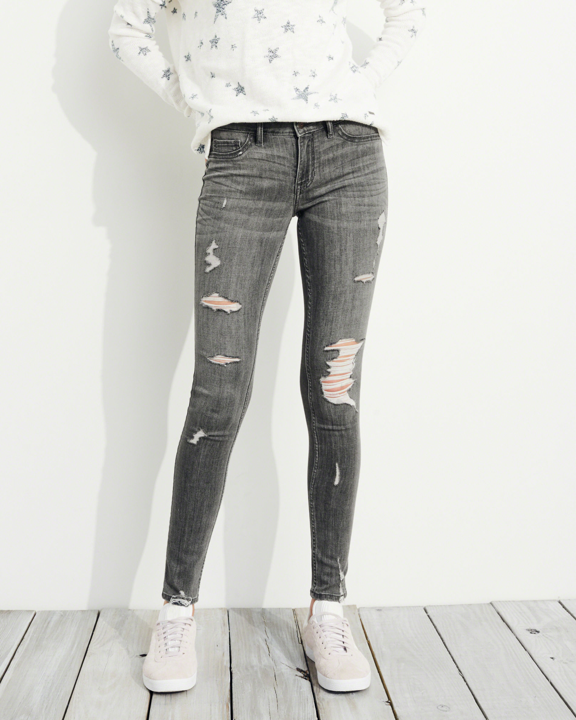 

Джинсы Super Skinny Hollister HC7268W 25/30 10060 Серый