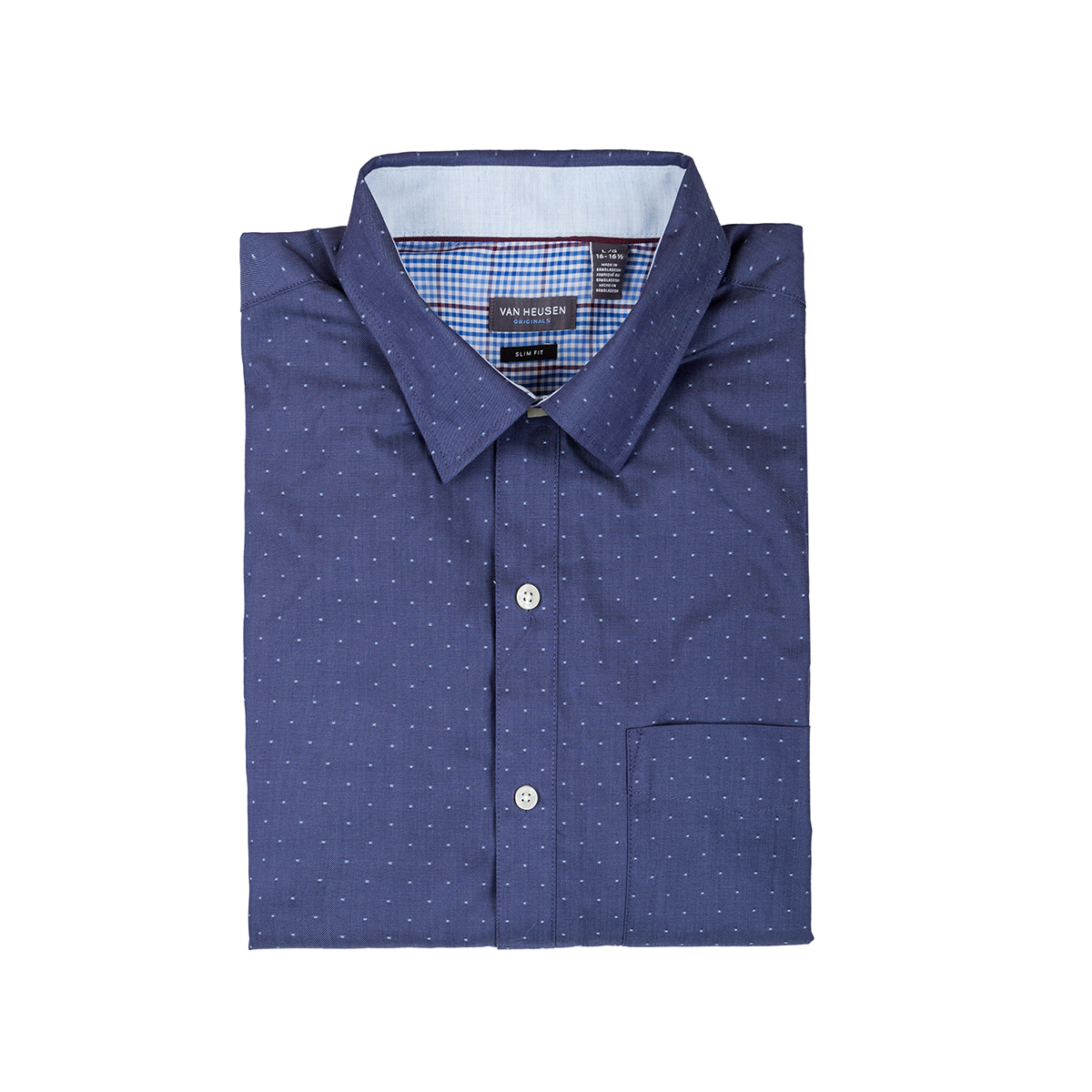 

Мужская рубашка - рубашка Van Heusen VH0027M S/P Темно-синий