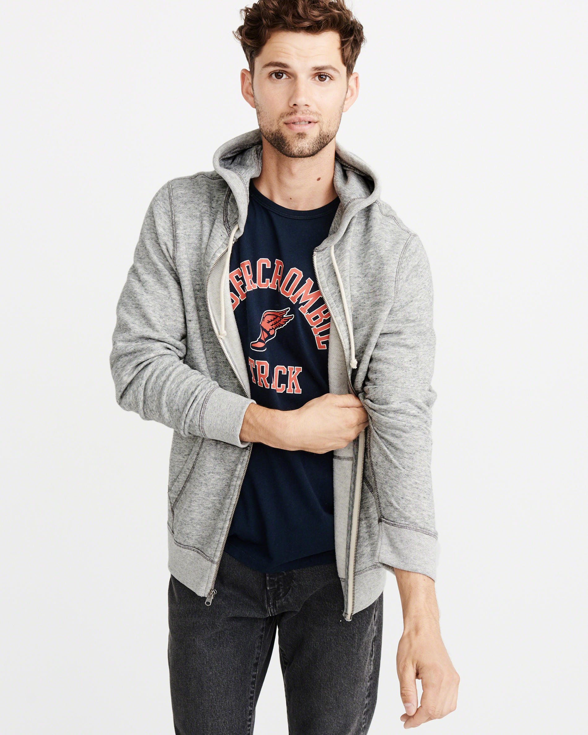

Толстовка мужская - толстовка Abercrombie & Fitch AF5953M M Серый