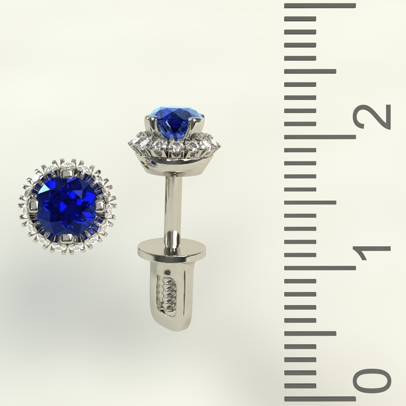 

Золотые серьги с бриллиантами и сапфирами 4556-1B52 0,11карат
