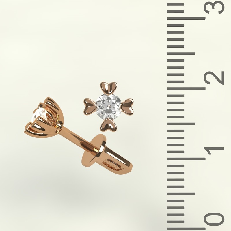 

Золотые серьги с бриллиантами 4502B22 0,18карат