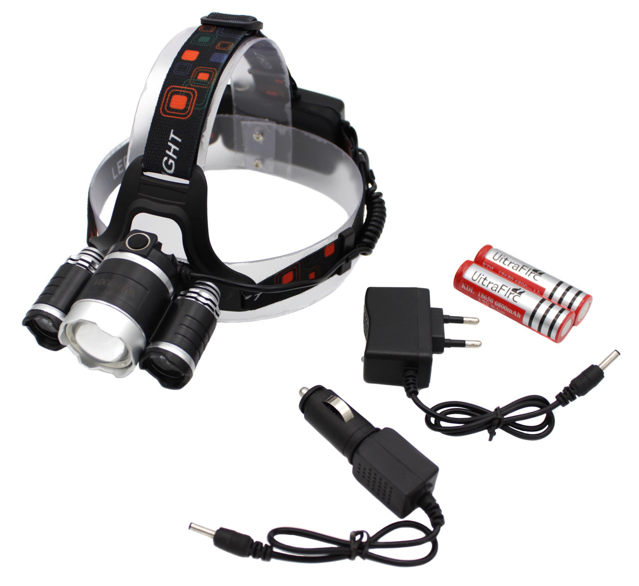 

Налобный аккумуляторный фонарь BORUIT RJ3001 T6 LED ZOOM (t7083)
