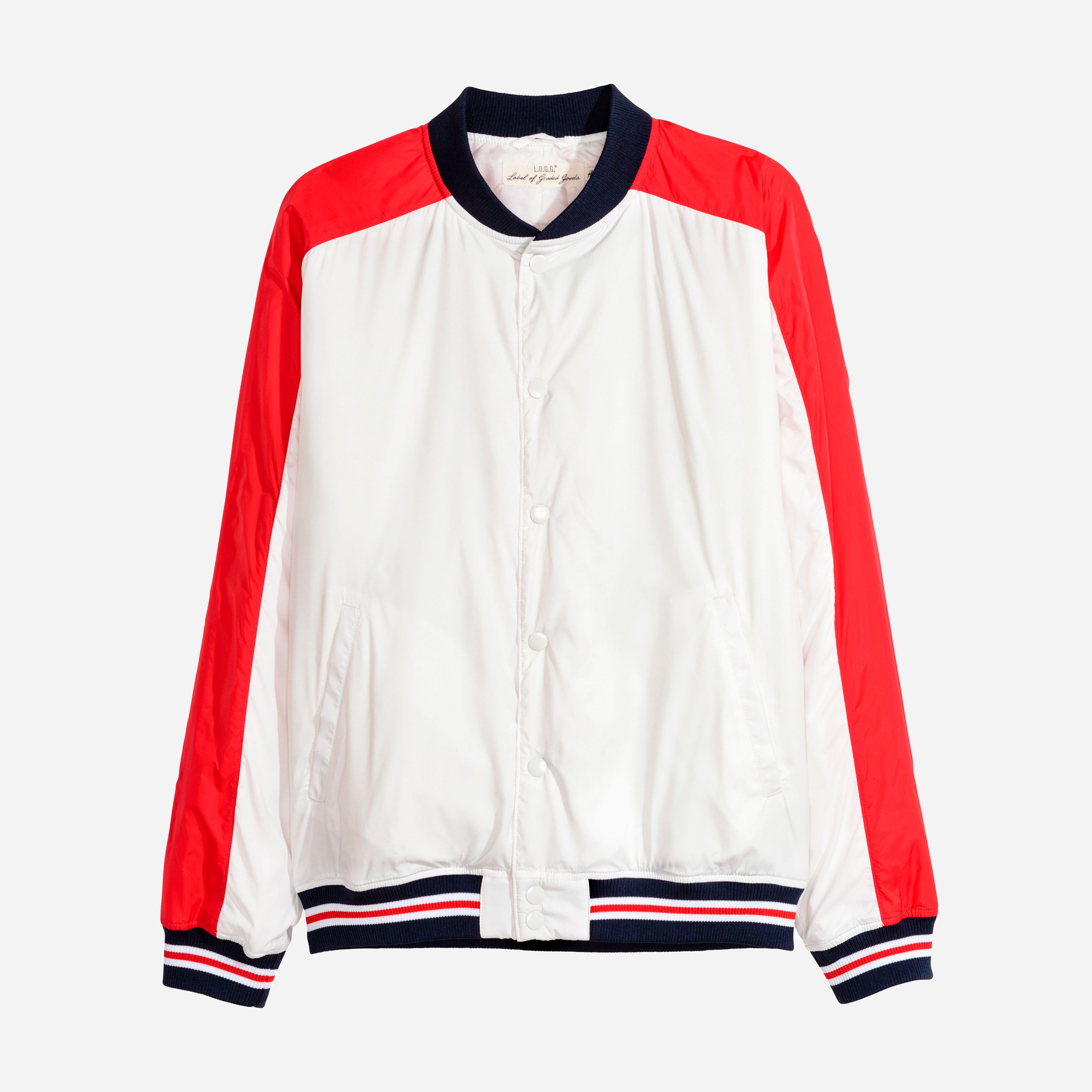 

Бомбер H&M 5419766-ACMV XS Белый с красным