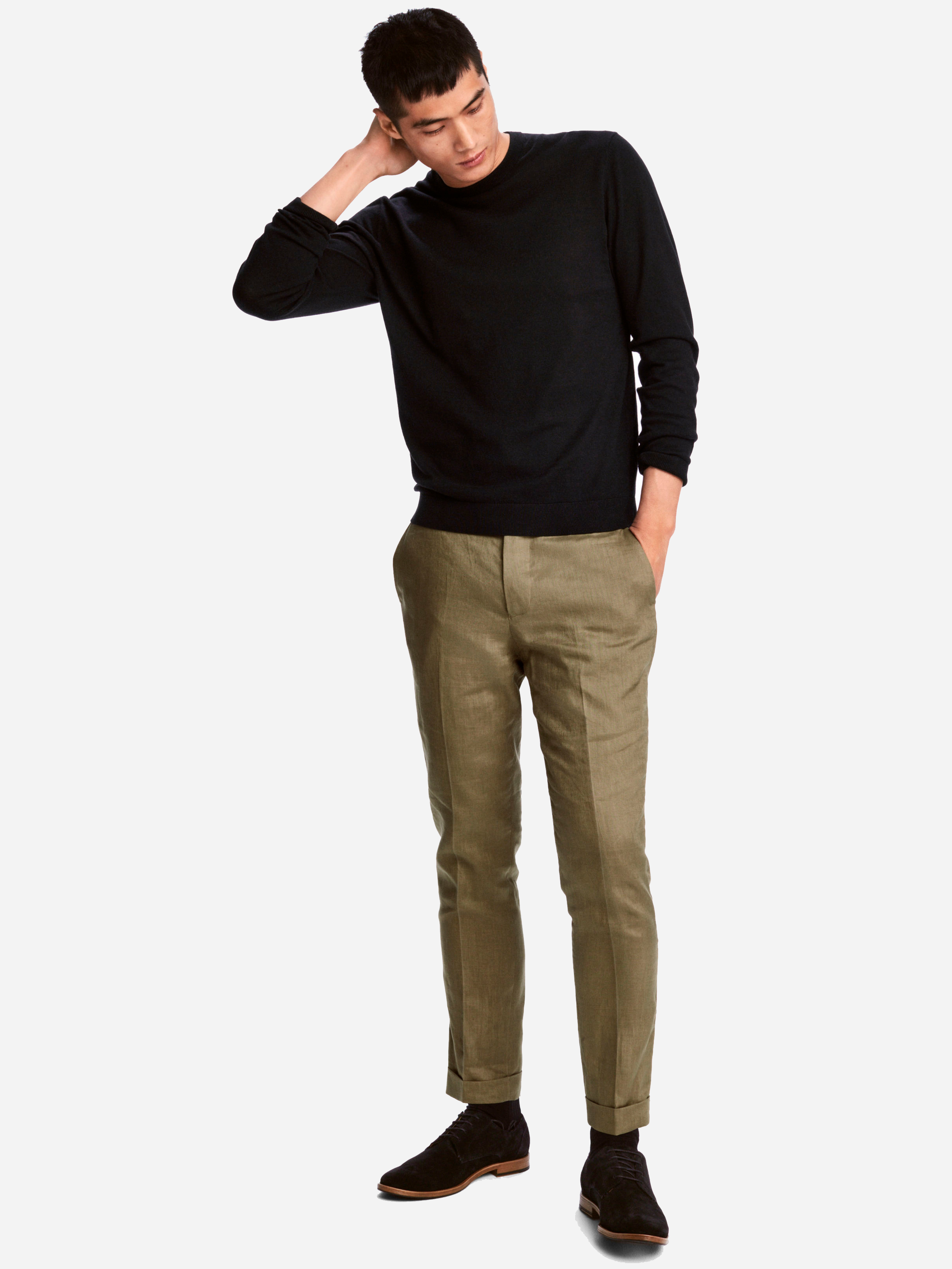 

Брюки H&M 5113076-ABTE 54 Болотные