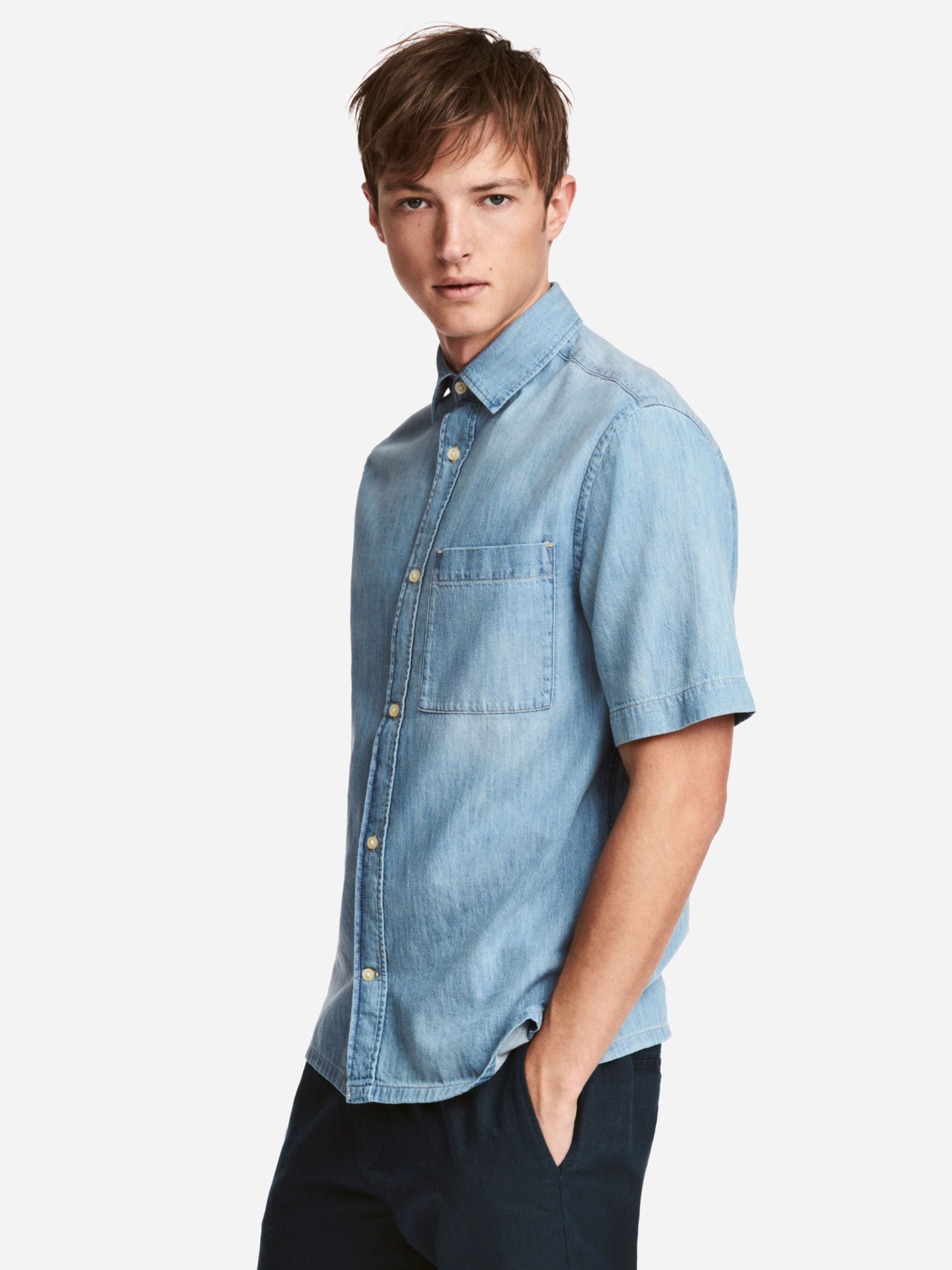 

Рубашка джинсовая H&M 4956295-ACUP L Голубая