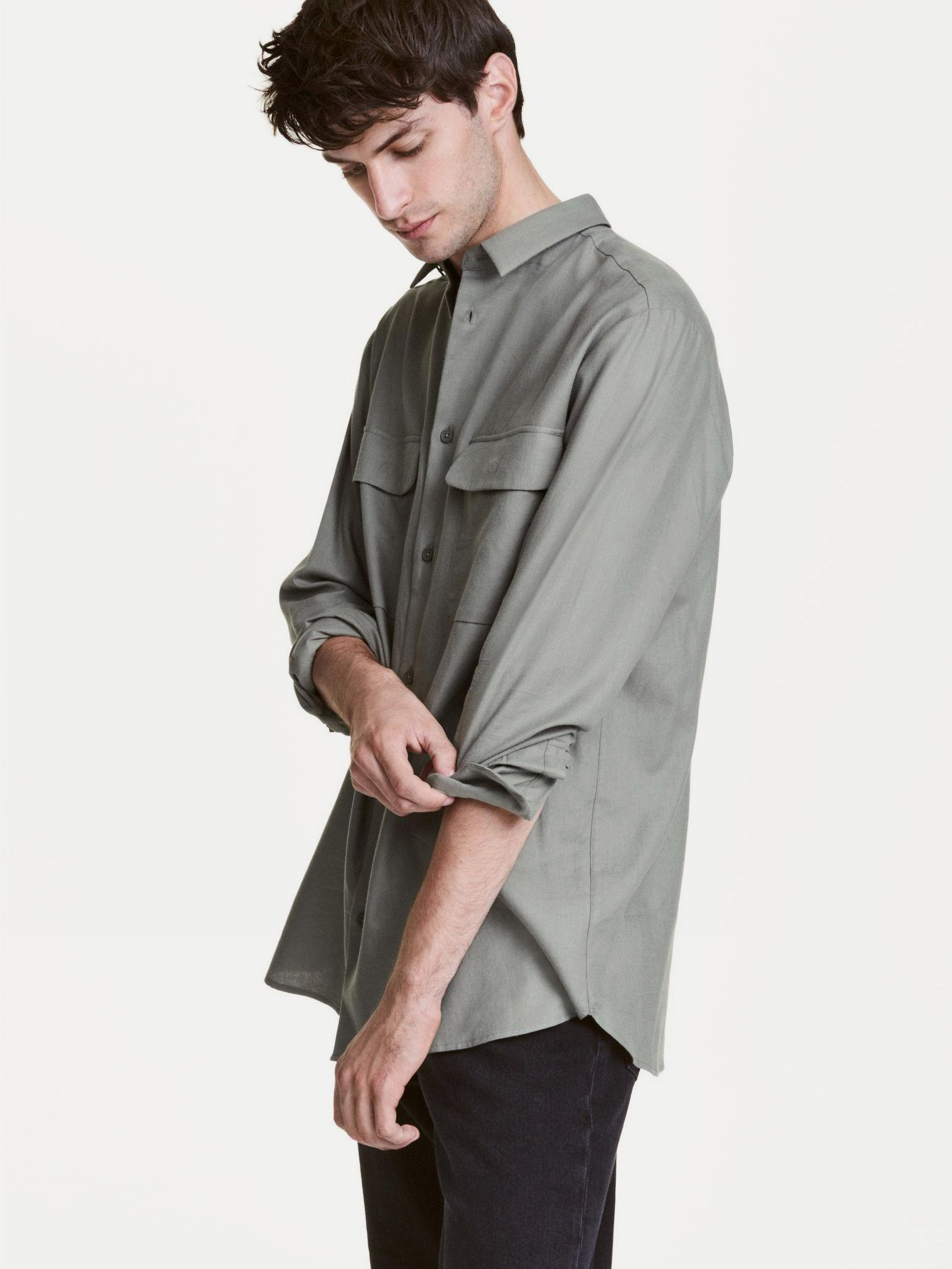 

Рубашка H&M 4371144-ACUB M Бледно-зеленая