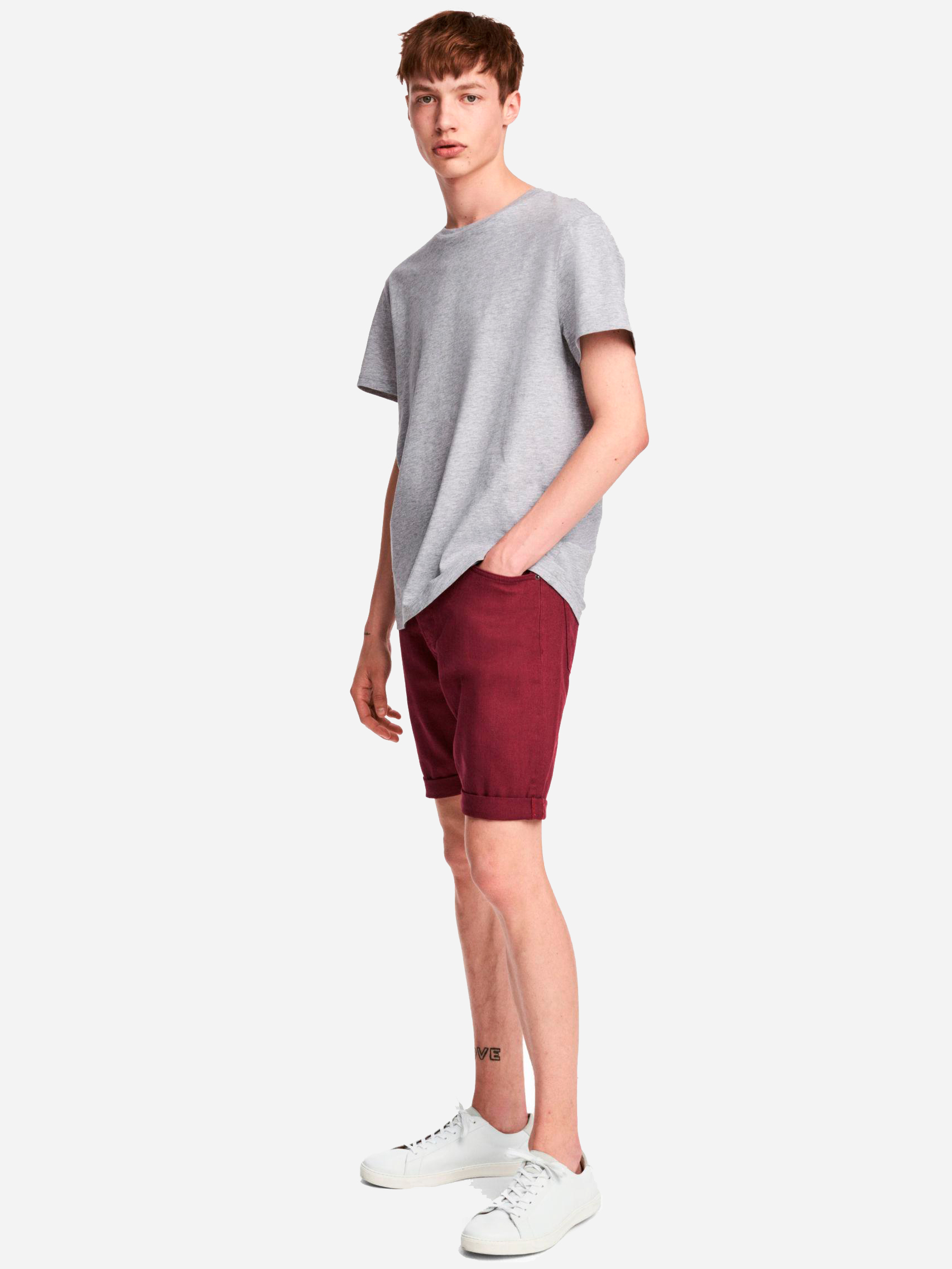 

Шорты джинсовые H&M 3844565-ACUK 32 Бордовые