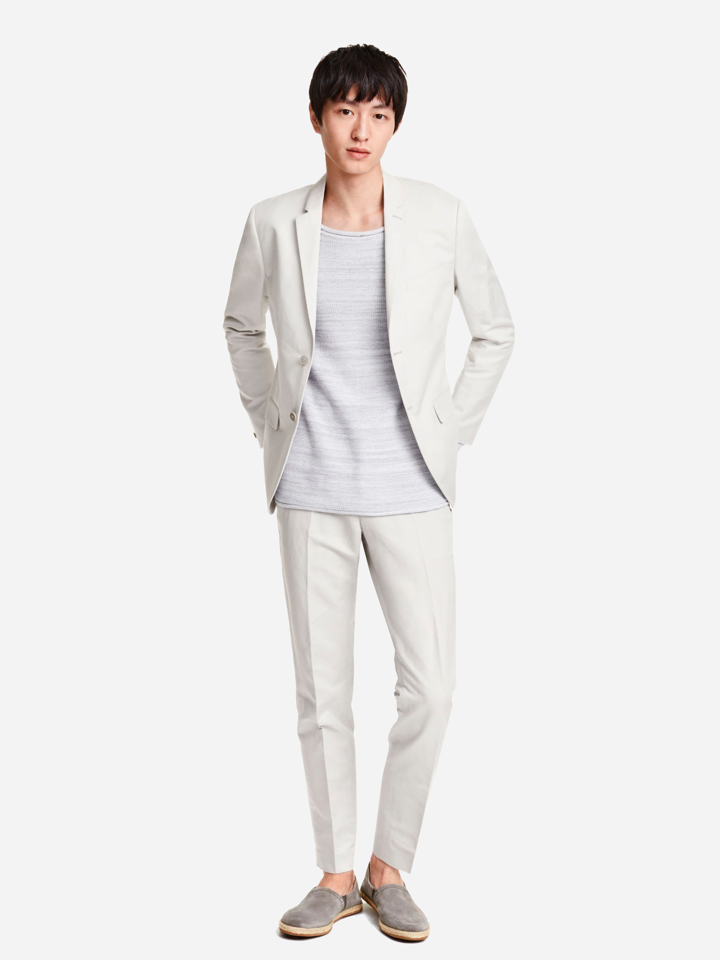 

Брюки H&M 3296543-z 48 Светло-серые
