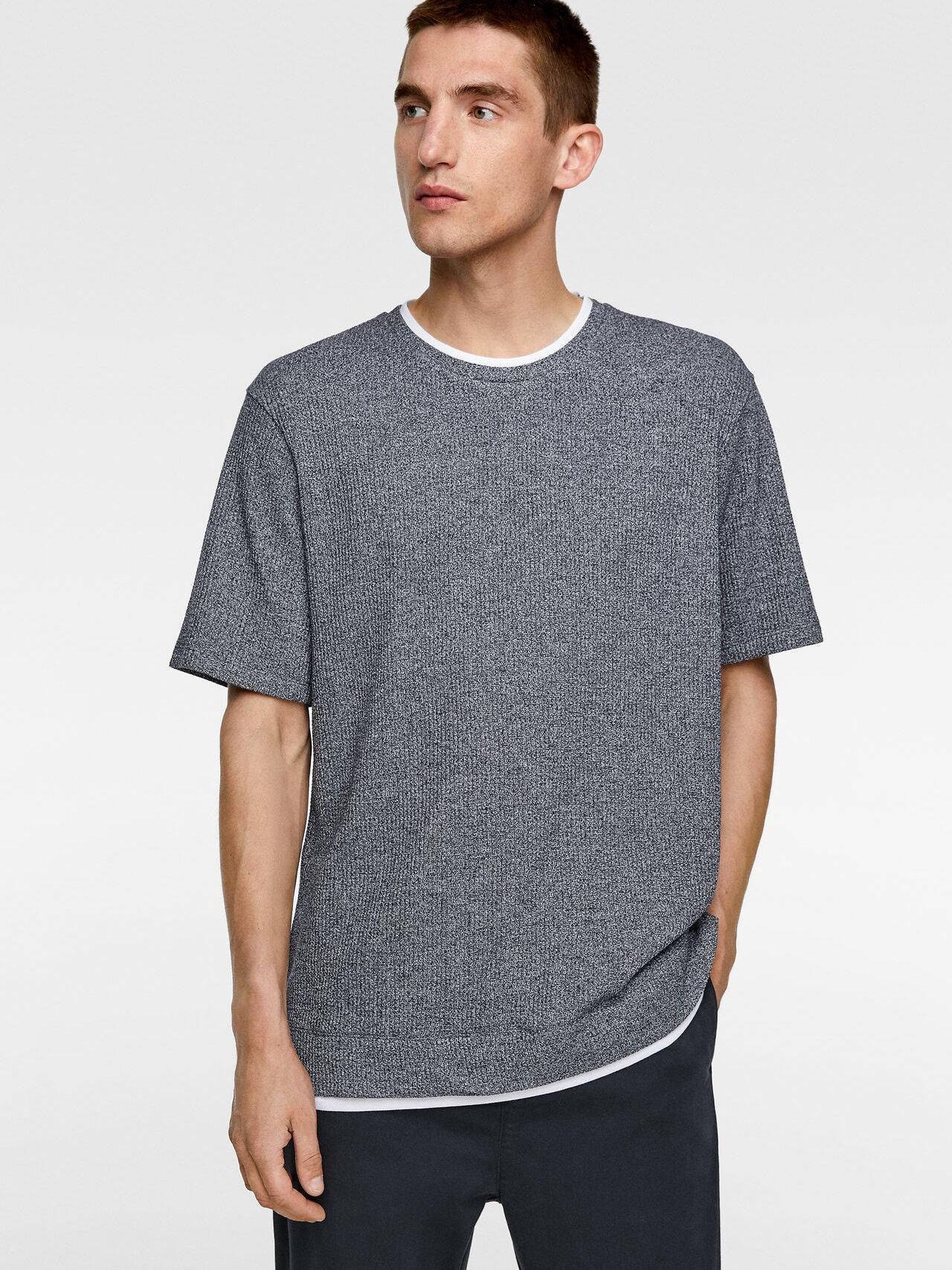 

Футболка Zara 0977/301/412-ABCU XL Синяя с белым