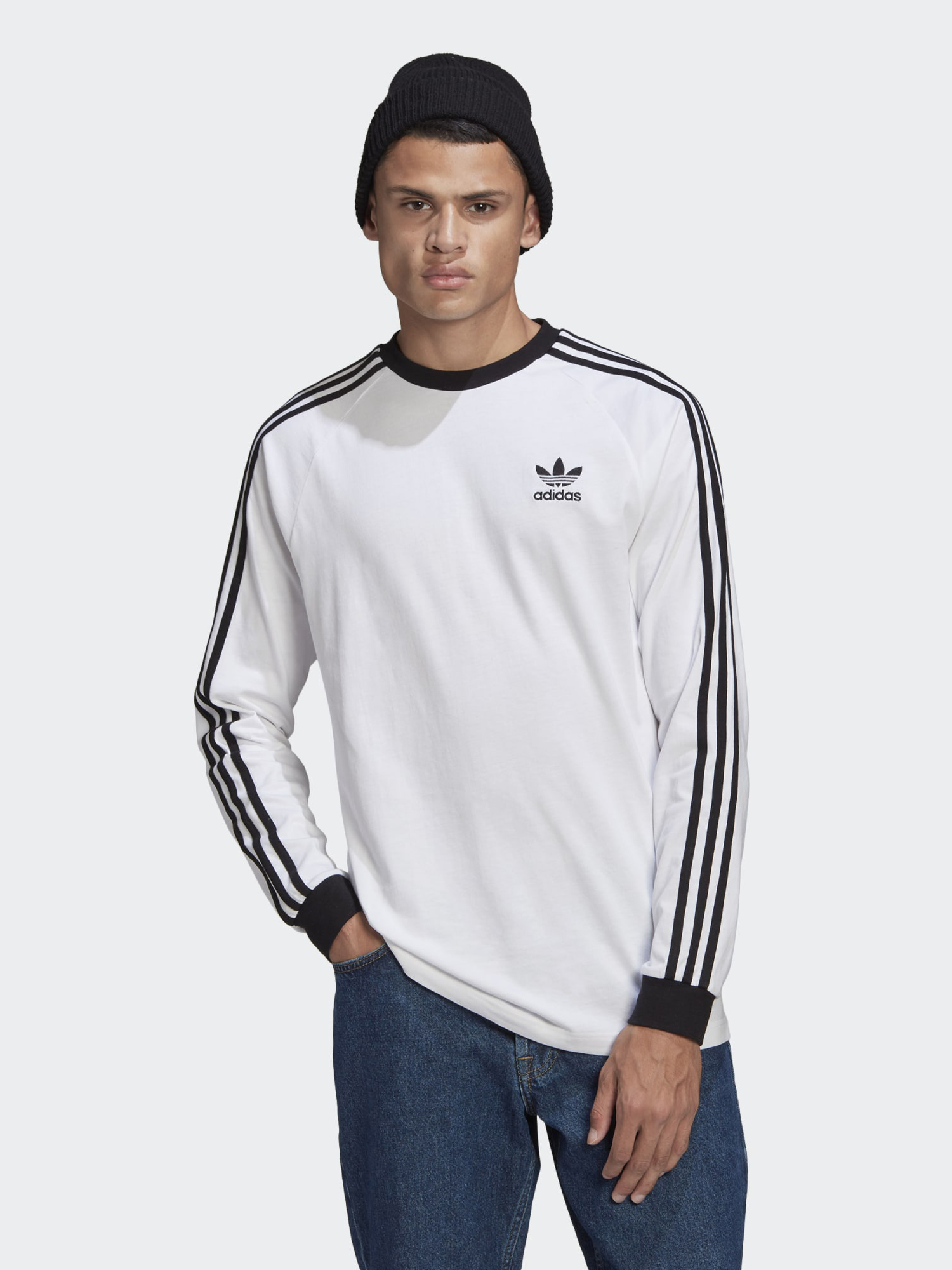 

Лонгслив Adidas 3-Stripes Ls T GN3477 L White